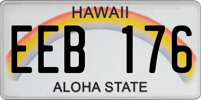 HI license plate EEB176