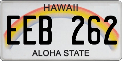 HI license plate EEB262