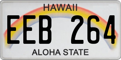 HI license plate EEB264