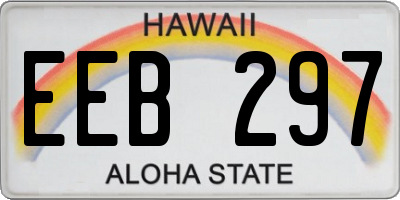 HI license plate EEB297