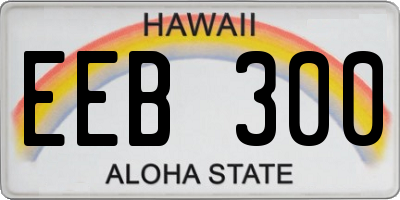 HI license plate EEB300