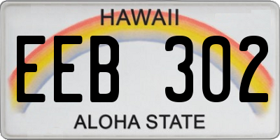 HI license plate EEB302