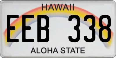 HI license plate EEB338