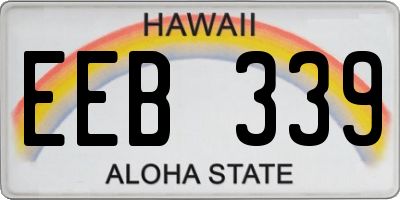 HI license plate EEB339