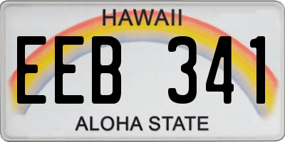 HI license plate EEB341