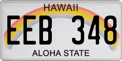 HI license plate EEB348