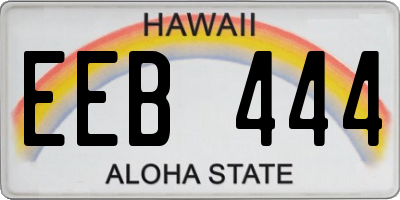 HI license plate EEB444