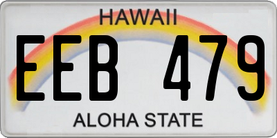 HI license plate EEB479