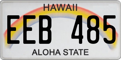 HI license plate EEB485