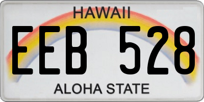 HI license plate EEB528