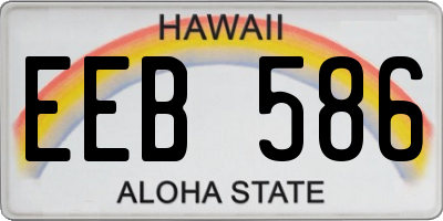 HI license plate EEB586