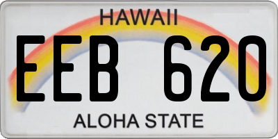 HI license plate EEB620