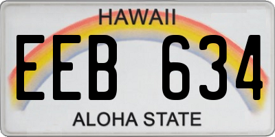 HI license plate EEB634
