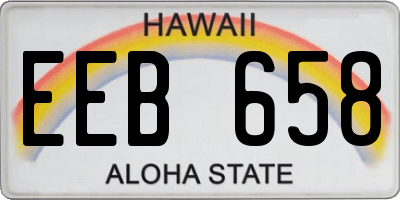 HI license plate EEB658