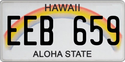 HI license plate EEB659