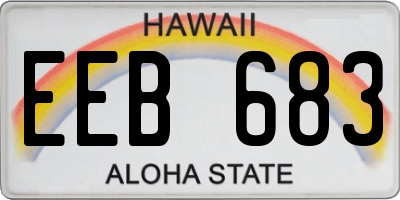 HI license plate EEB683