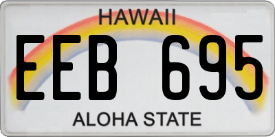 HI license plate EEB695