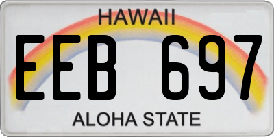 HI license plate EEB697
