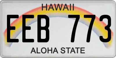 HI license plate EEB773