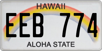 HI license plate EEB774