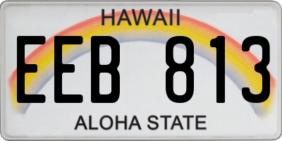 HI license plate EEB813