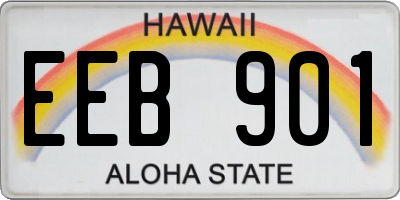 HI license plate EEB901