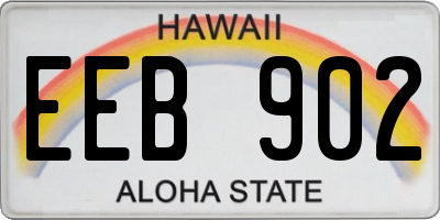 HI license plate EEB902