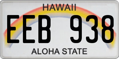 HI license plate EEB938