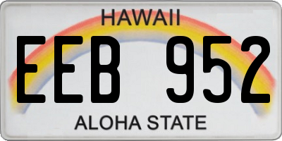 HI license plate EEB952