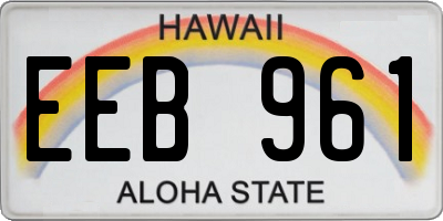 HI license plate EEB961