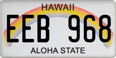 HI license plate EEB968