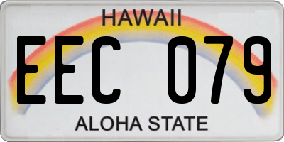 HI license plate EEC079