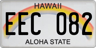 HI license plate EEC082