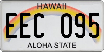 HI license plate EEC095