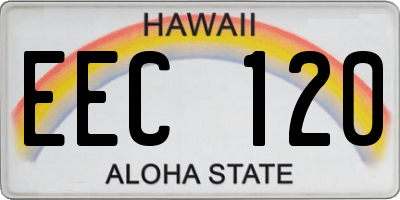 HI license plate EEC120