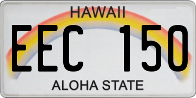 HI license plate EEC150