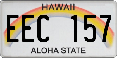 HI license plate EEC157