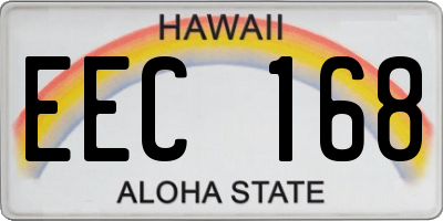 HI license plate EEC168