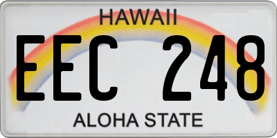 HI license plate EEC248