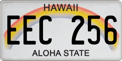 HI license plate EEC256