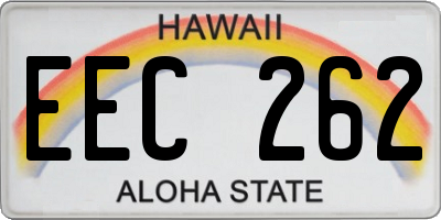 HI license plate EEC262