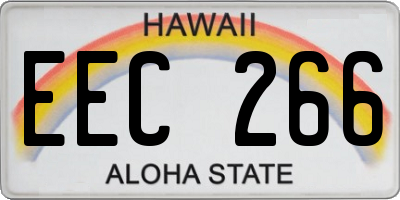 HI license plate EEC266