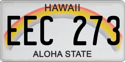 HI license plate EEC273