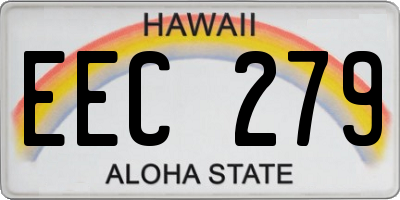 HI license plate EEC279