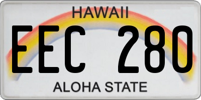 HI license plate EEC280