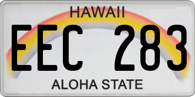 HI license plate EEC283