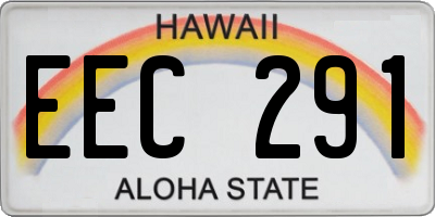 HI license plate EEC291