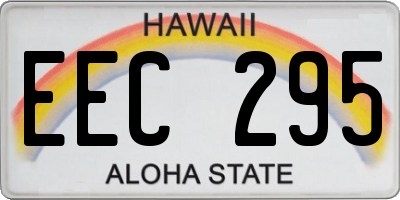 HI license plate EEC295