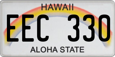 HI license plate EEC330