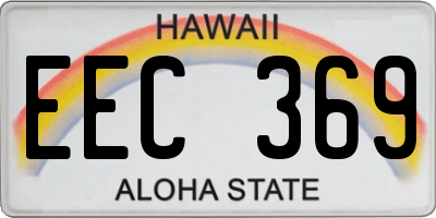 HI license plate EEC369